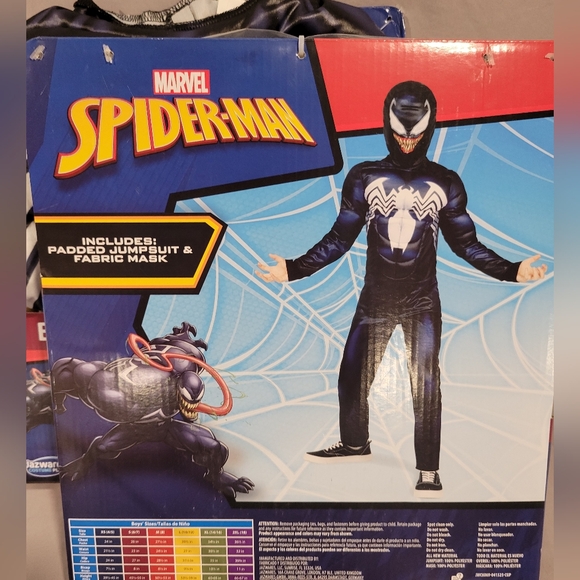 Marvel Venom Boys' Costume - Black & White. New In Pkg. - Picture 3 of 4